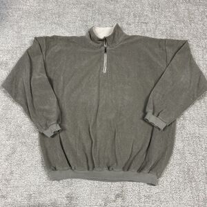 Fitigues Sweatshirt Mens XL Green French Terry 1/4 Zip Pullover USA *Flaw*